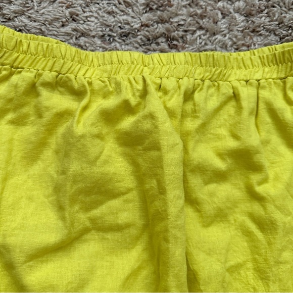 New York & Co Yellow Linen Blend Off The Shoulder Shift Dress Womens Size Medium - Picture 5 of 16